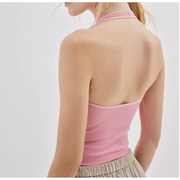 Urban outfitters Out From Under Jackie Seamless Halter Bra Top Pink Size… - Picture 2 of 9